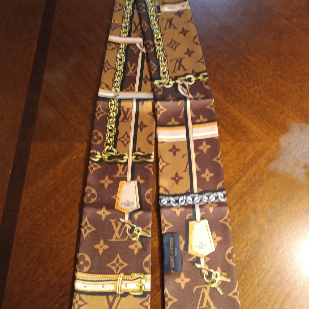 Louis Vuitton Monogram Brown and Gold Twilly - Picture 2 of 11